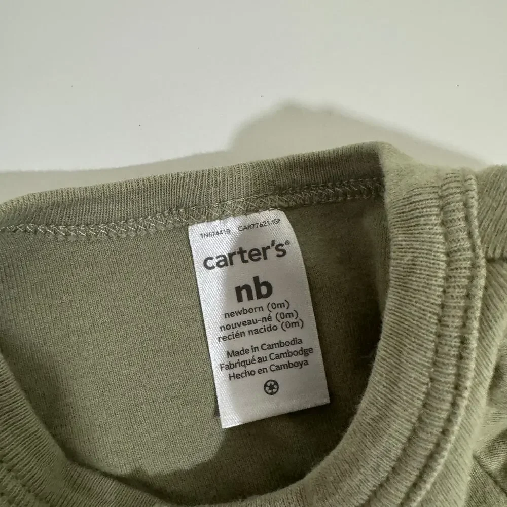 Carter’s Hunter Green Snap Front Cardigan Newborn